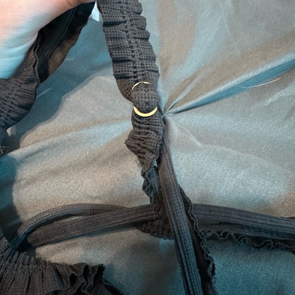 For Love And Lemons Black Ruffle Swimsuit - Picture 4 of 7